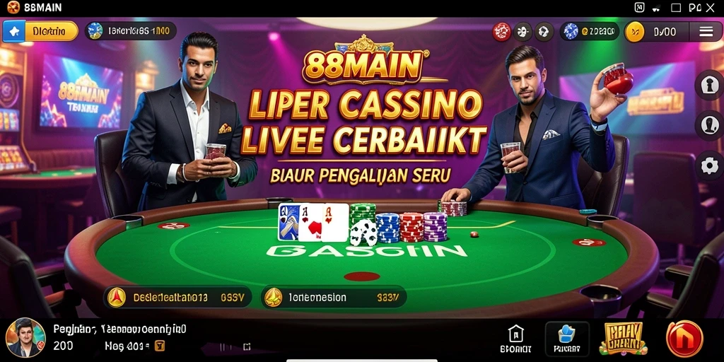 Screenshot gameplay 88MAIN menunjukkan momen mendebarkan saat permainan Live Casino.