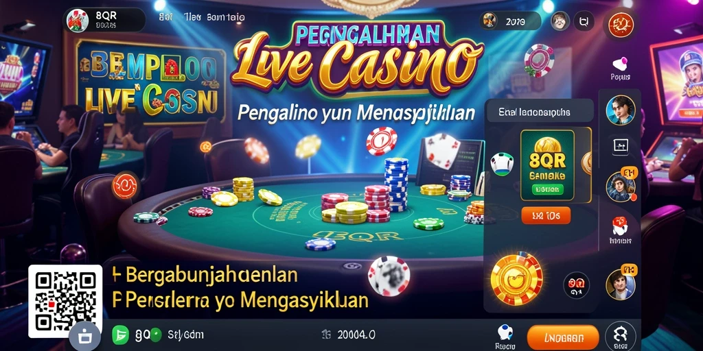 Tampilan gameplay Live Casino yang menarik di aplikasi 8QR.