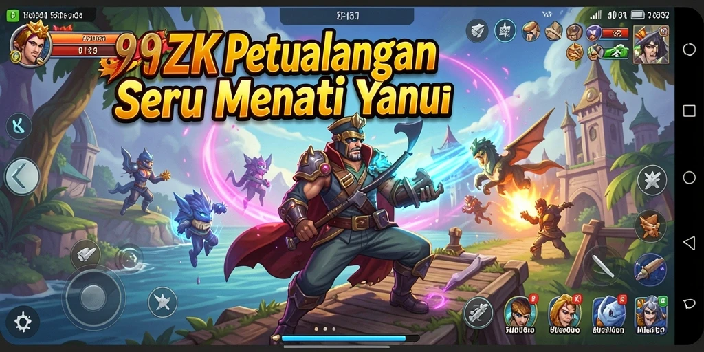 Screenshot gameplay 999ZK dengan petualangan yang menegangkan.