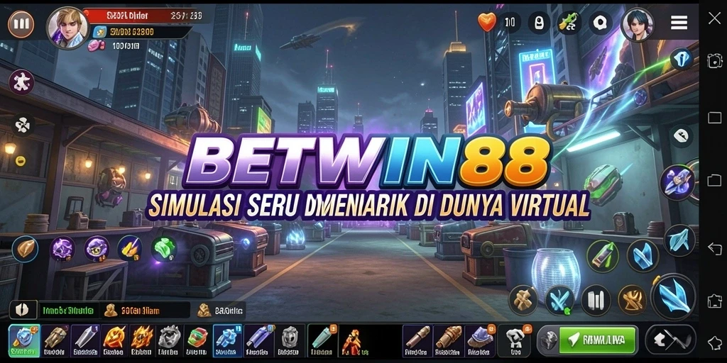 Tangkapan layar utama BETWIN88 menampilkan gameplay simulasi yang seru dan interaktif.