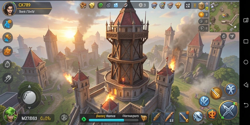 Tampilan gameplay CK789 yang menegangkan dalam Tower Defense.