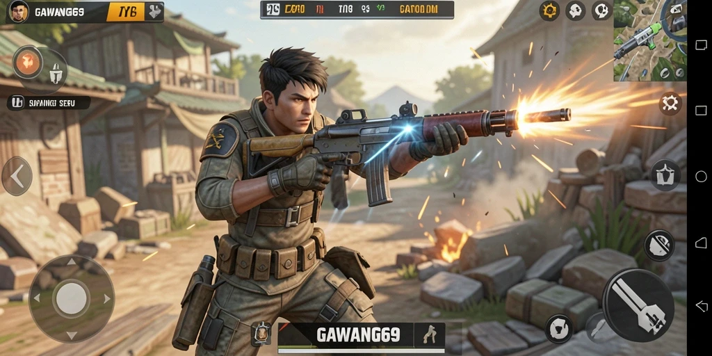 Tampilan gameplay TPS GAWANG69 yang mendebarkan dan penuh aksi.