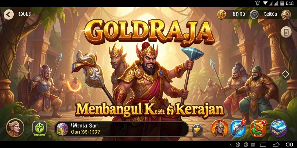Gameplay menakjubkan di dunia <strong>GOLDRAJA</strong> yang memukau.