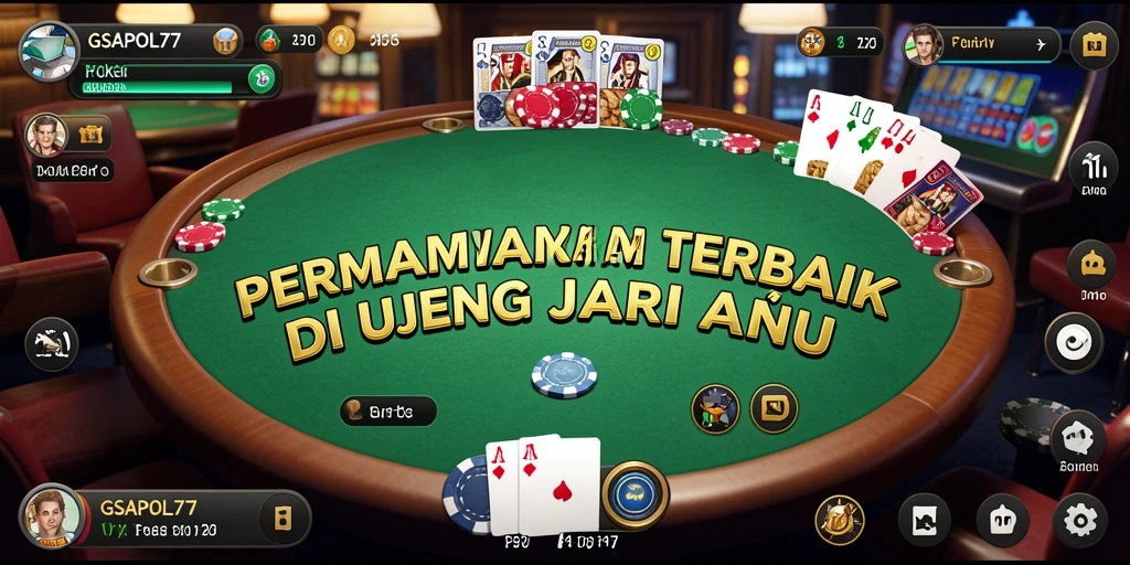 Tampilan gameplay Poker yang mendebarkan di GSAPOL77.
