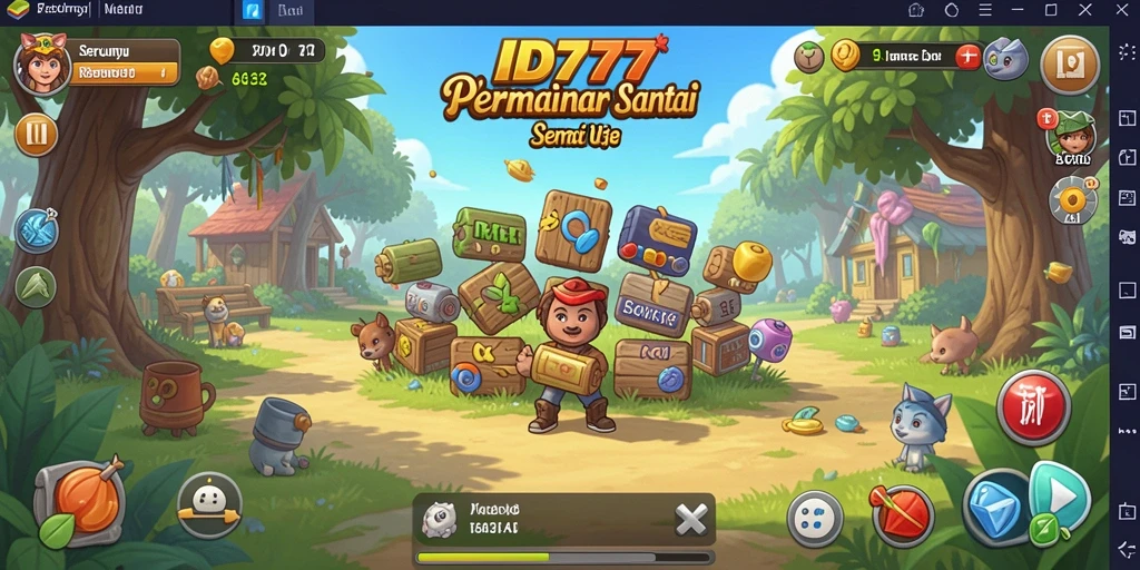 Tampilan permainan Casual yang ceria dan interaktif di ID777.