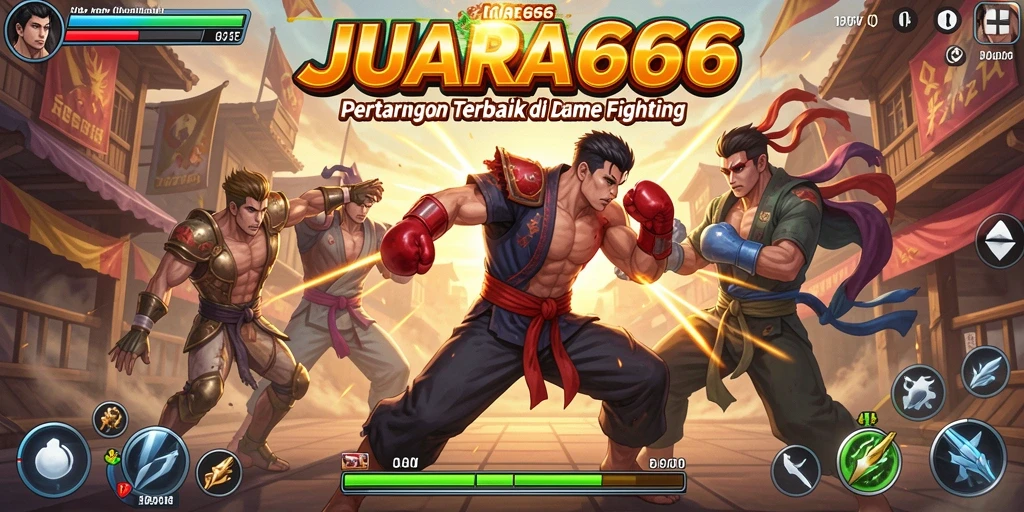 Gameplay JUARA666 yang intens dan mendebarkan di arena pertarungan.
