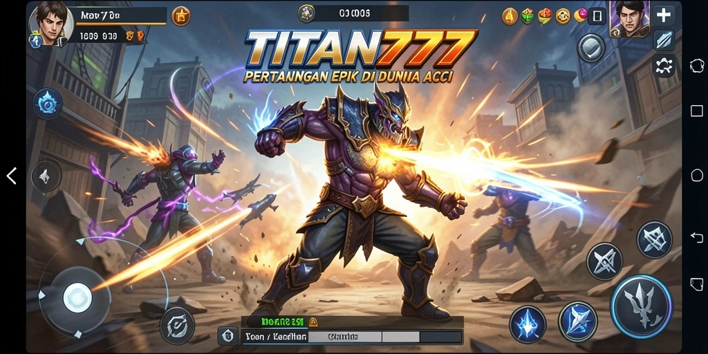 Gameplay menarik dalam pertarungan seru di TITAN777.