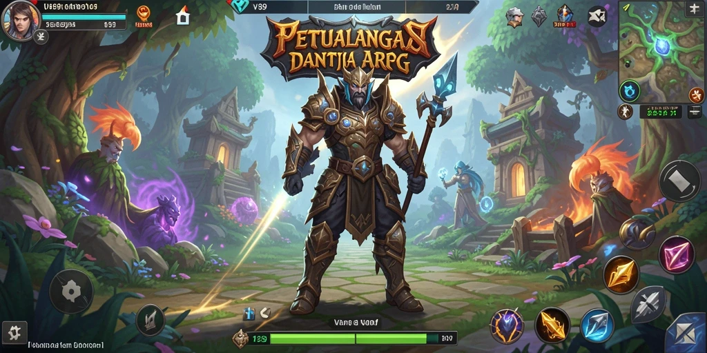 Tampilan gameplay V89 yang menampilkan aksi seru dalam dunia ARPG.