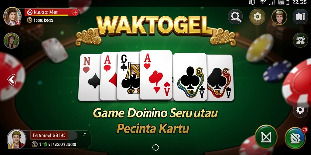 Tampilan gameplay seru dalam WAKTOGEL dengan domino klasik.