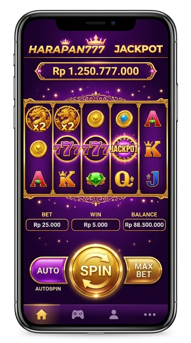 Screenshot aplikasi harapan777 menampilkan beragam pilihan APK berkualitas.